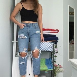 AE rainbow mom jeans